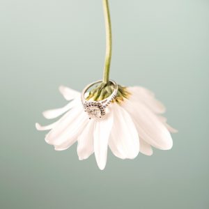 Have your wedding ring shot on a super sweet daisy!
