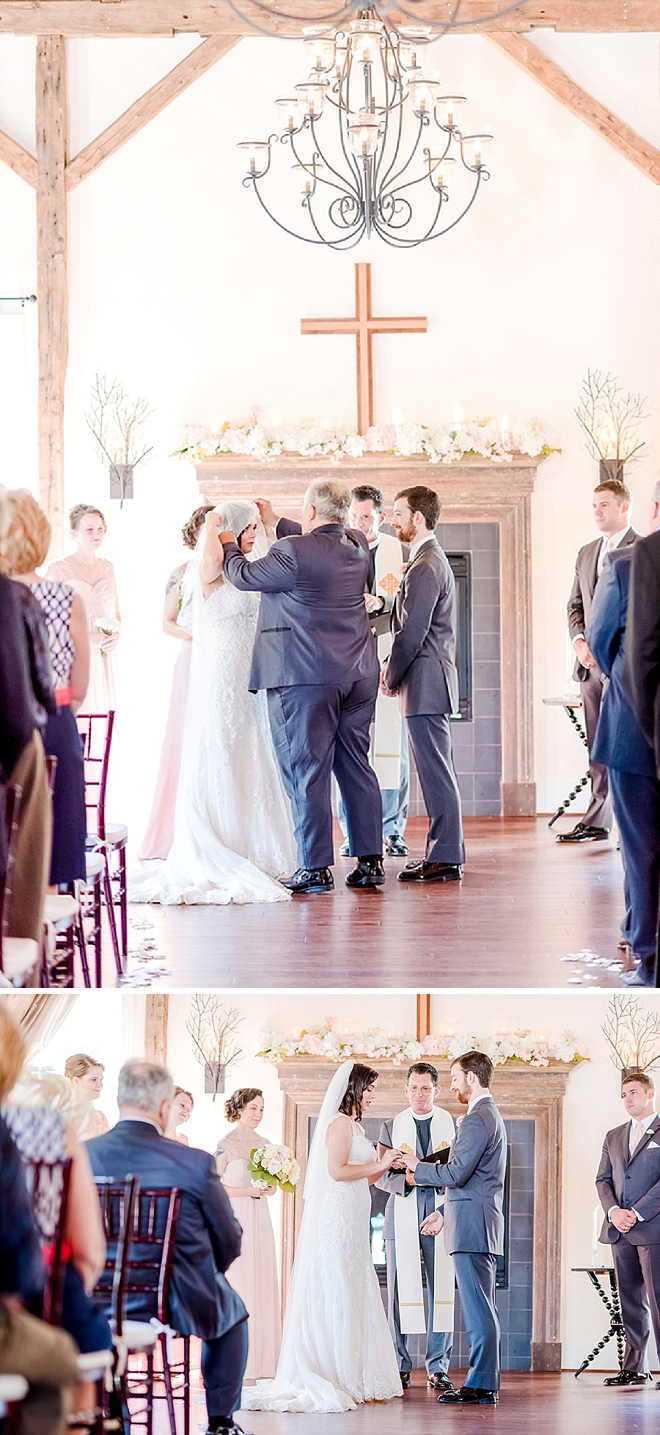 We're swooning over this sweet ceremony! Too cute!