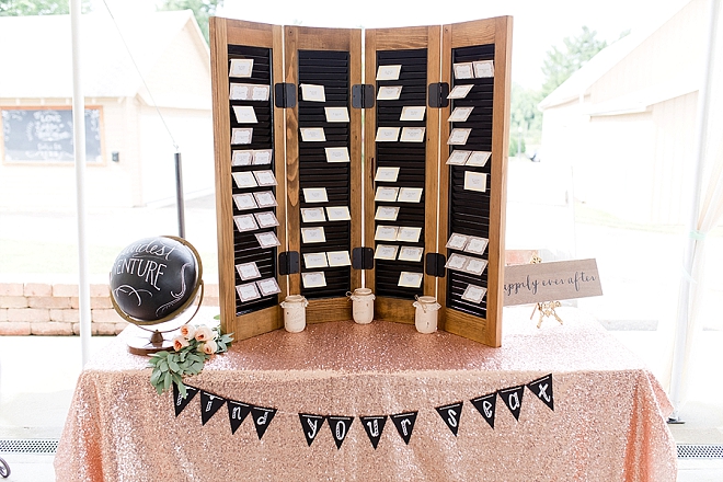 This DIY seating chart is one of our favorites!