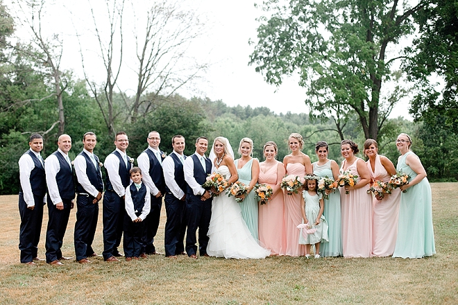 Such a CUTE snap of the this couple + their wedding party!