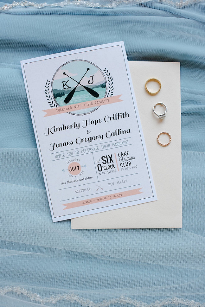 We love these amazing save the date's for this couple's lakeside wedding!