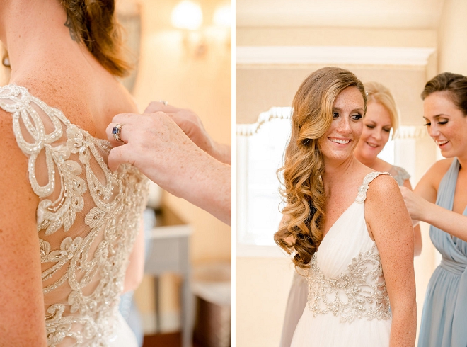 How stunning is this Bride?! Getting ready for her first look!
