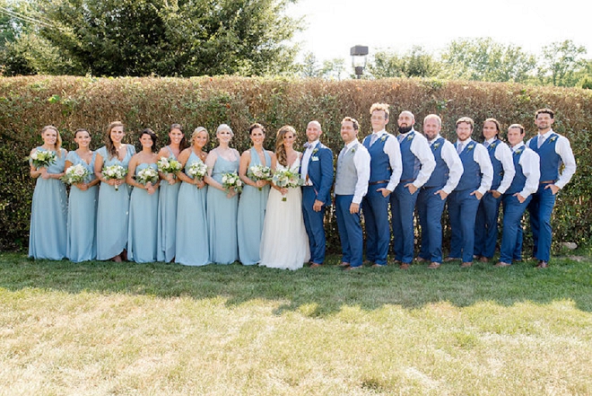 Great snap of the Mr. and Mrs. and their bridal party!