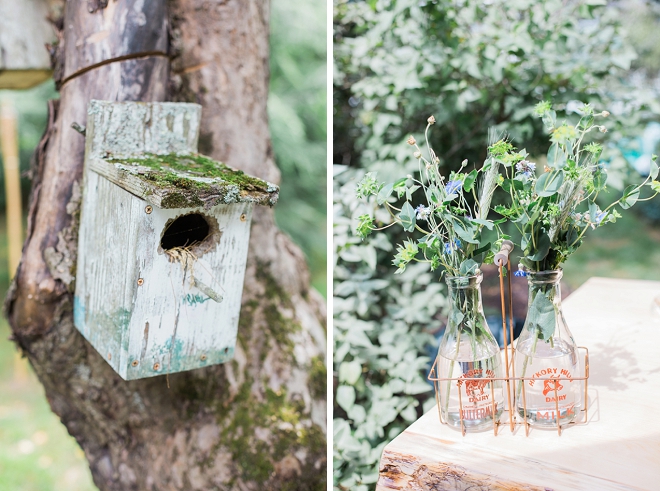 We're loving this couple's darling wedding day details!