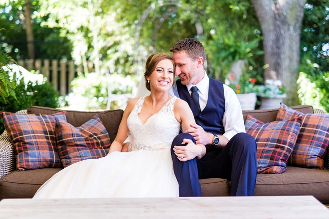 We're crushing on this super darling couple and their breakfast-style wedding!