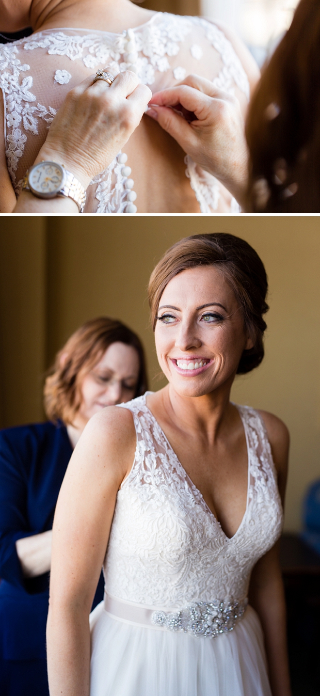 The gorgeous Bride getting ready for the first look with her Groom!