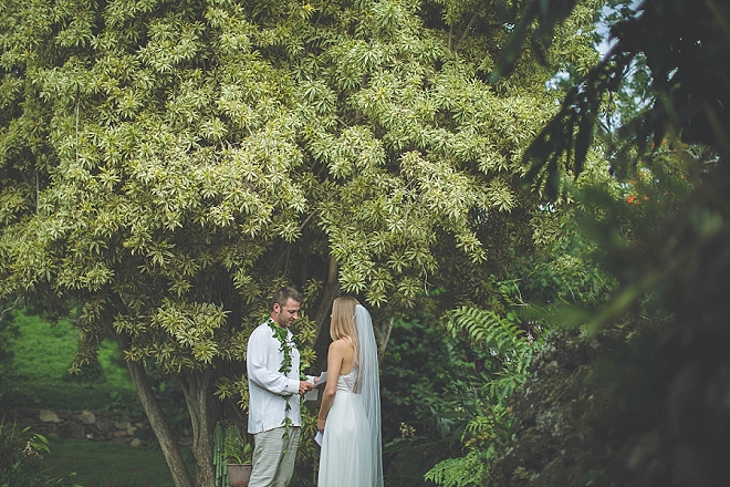 We're crushing on this sweet couple reading private vows to each other after the ceremony!