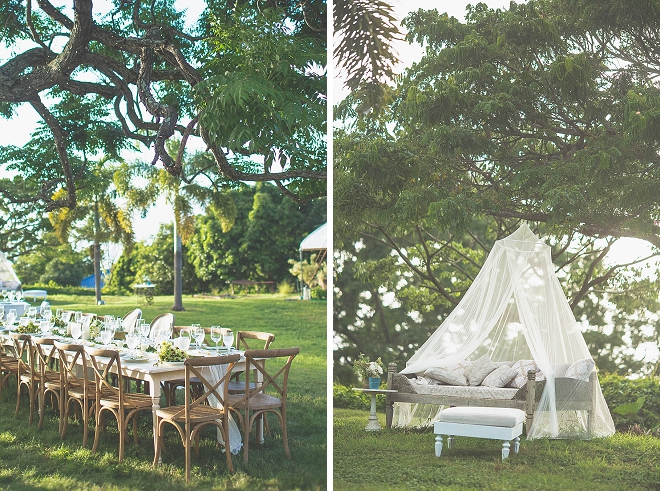 We're in LOVE with this destination wedding and their family style reception!