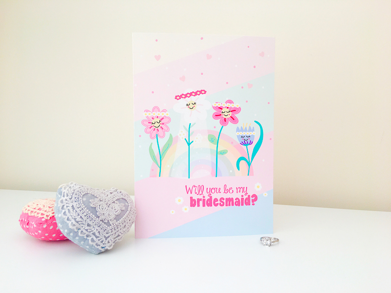 Free "will you be my bridesmaid?" card. Just download and print! 