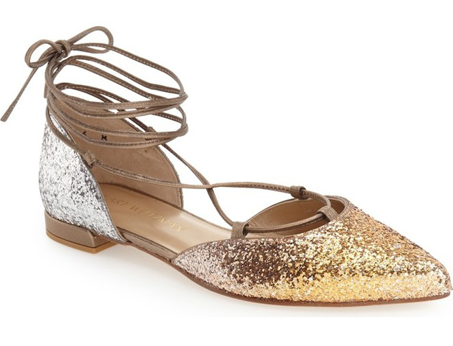 These glitter flats would be perfect for a wedding!