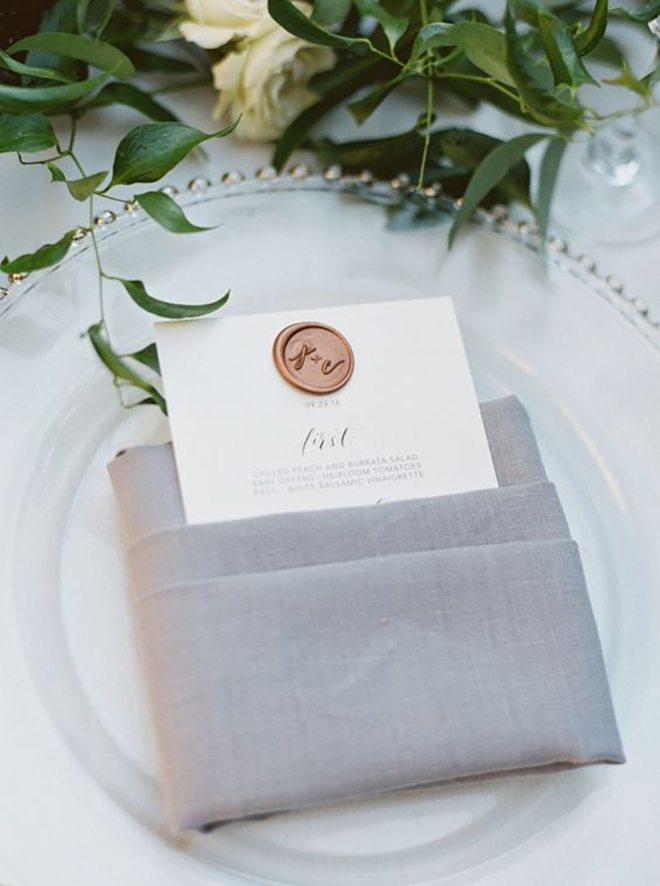 Include your logo at each place setting for a personal touch.