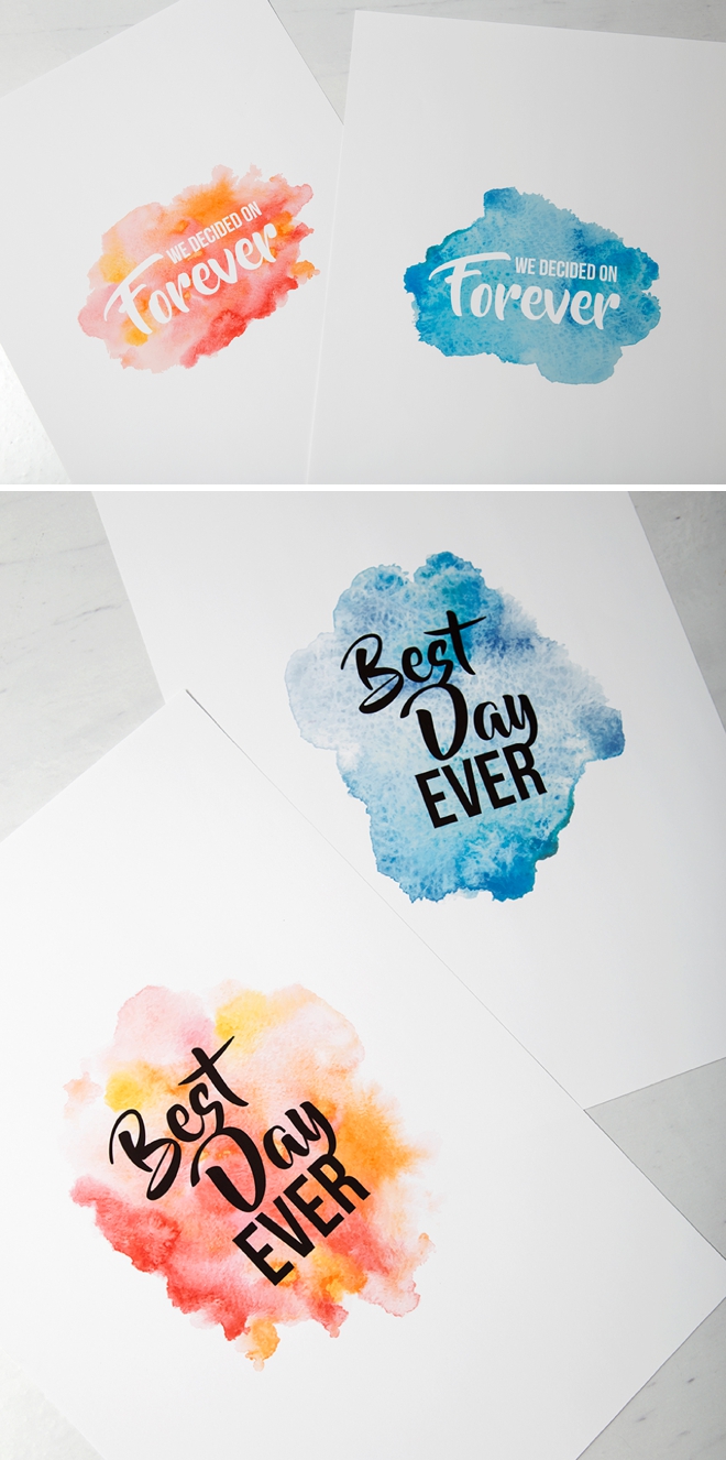 Print these darling watercolor guestbook sign for FREE!