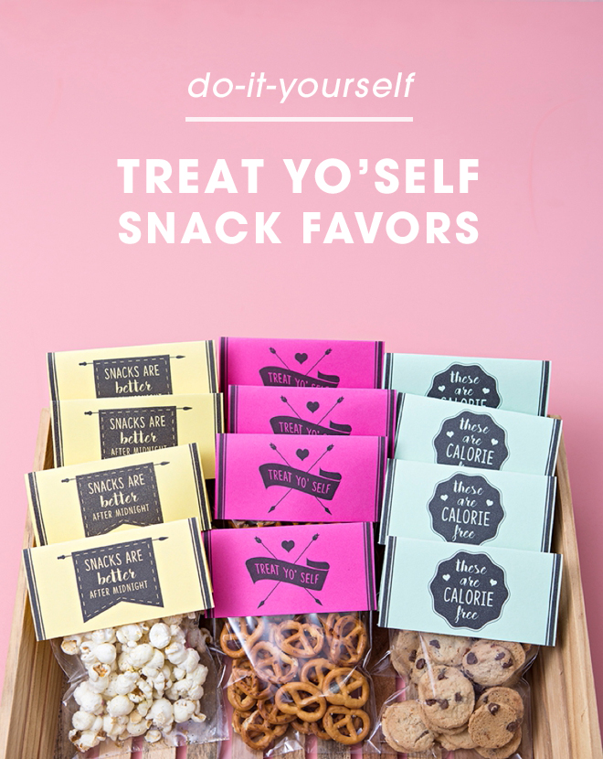 These are the cutest free printable wedding snack favors ever!