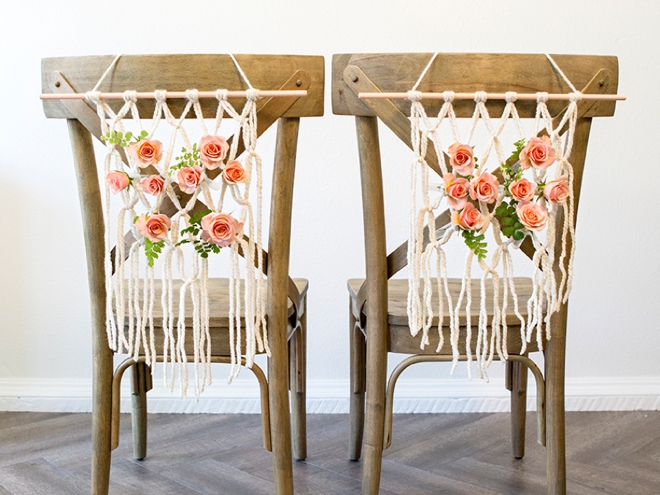 These yarn macramé reception chairs are SUPER easy to DIY, check them out!