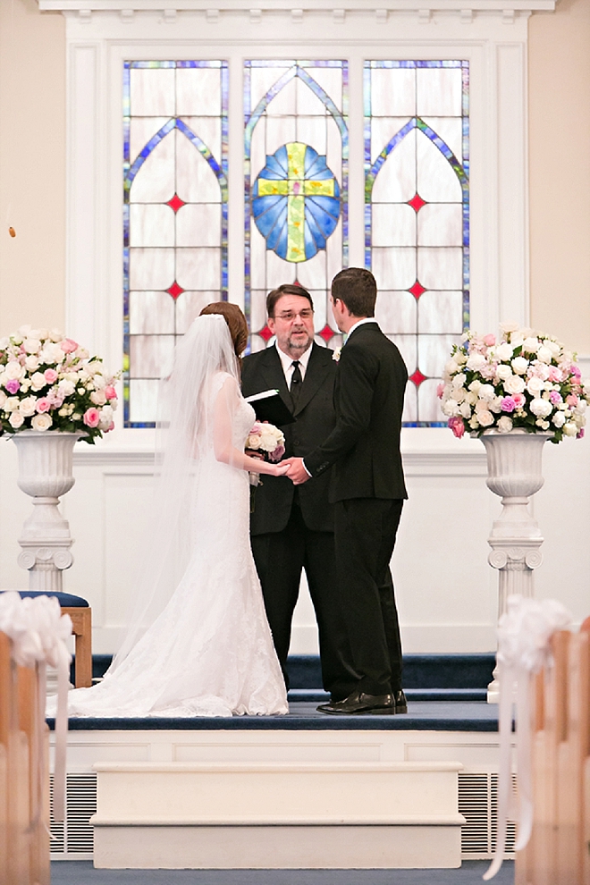 We're in love with this couple's super sweet ceremony with foot washing ceremony!