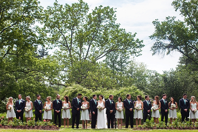 We're in LOVE with this gorgeous bridal party and Mr. and Mrs!
