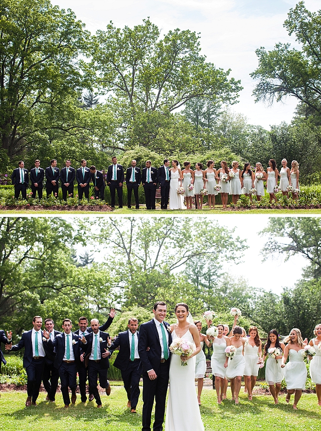 We're in LOVE with this gorgeous bridal party and Mr. and Mrs!