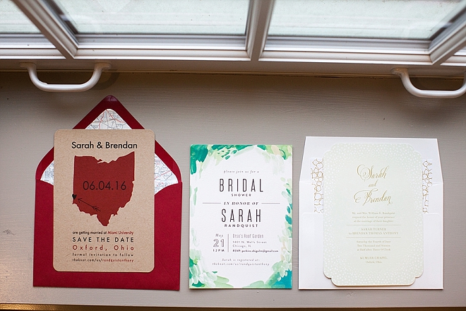 We're in LOVE with this couple's cute invitation suite perfect for their Ohio wedding!