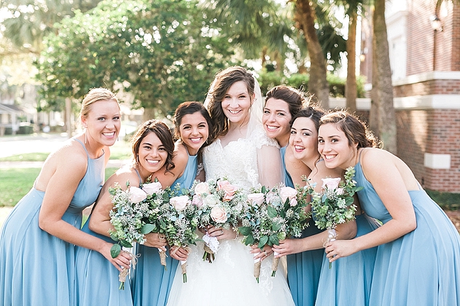 Swooning over this gorgeous Bride and Bridal Party!