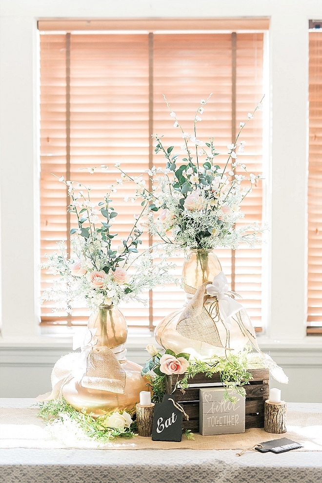 We're in LOVE with this couple's dreamy rustic-chic reception and all of the gorgeous details!