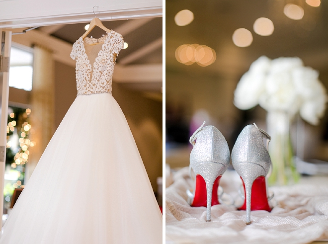 Check out this Bride's gorgeous dress and wedding day shoes!
