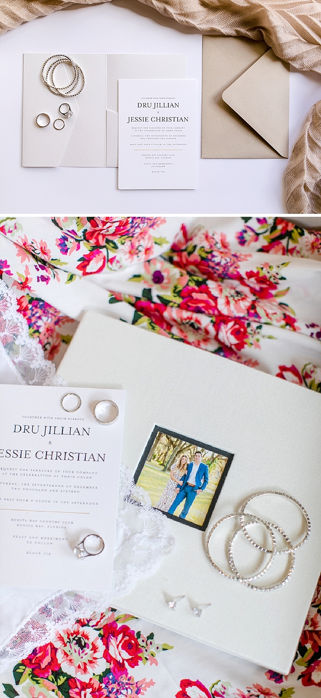 We're crushing on all of this couple's darling details and invitation suite!