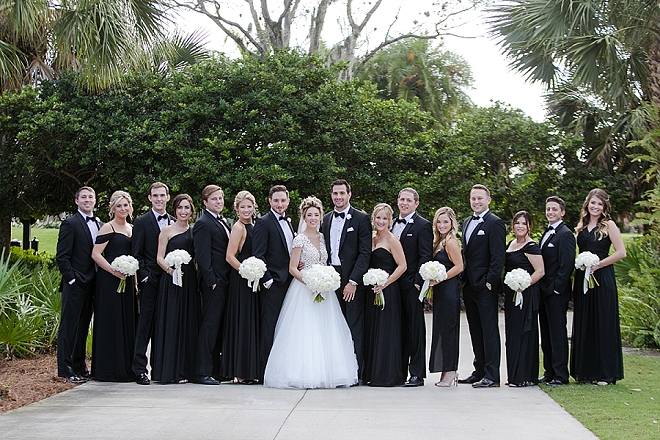 The Bride and Groom and their classically stunning wedding party!