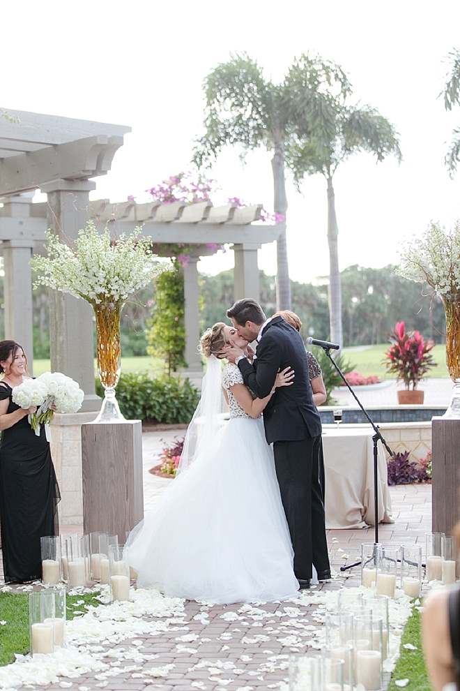 First kiss as Mr. and Mrs!