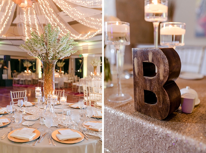Loving this couple's glam and candle lit reception!