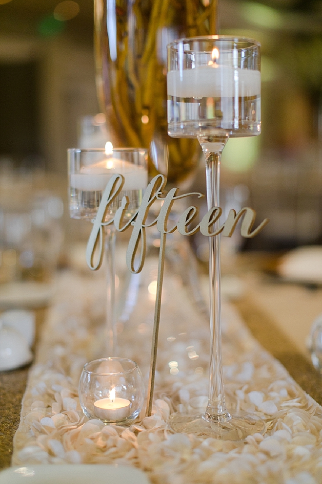 Loving this couple's glam and candle lit reception!