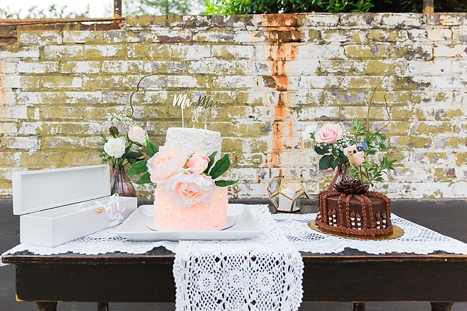 We're loving this couple's darling dessert table!