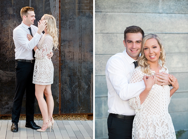 Crushing on this super darling couple and their gorgeous urban engagement!
