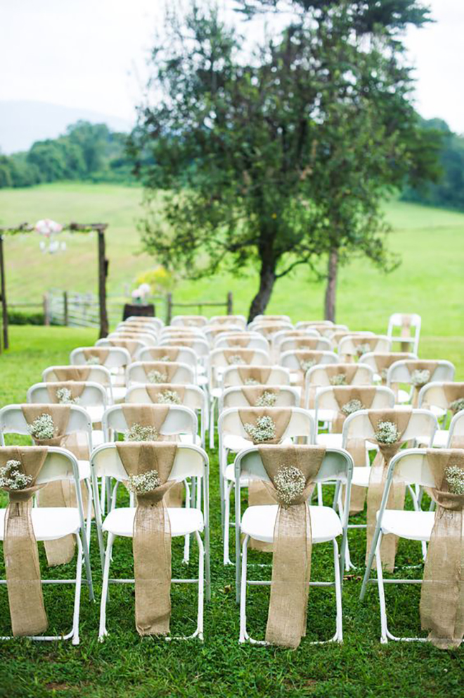 Basic folding chairs can be dressed up.