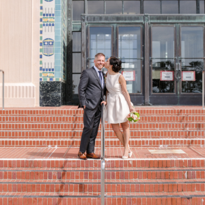 How cute is this couple's elopement in the city?! Super sweet!