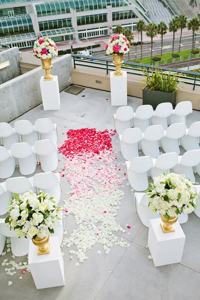 Molded chairs can take a wedding ceremony to the next level.