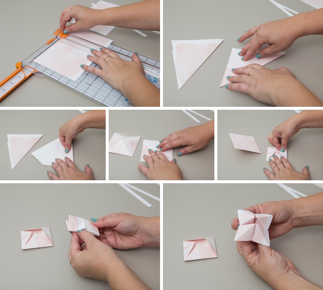 These DIY cootie catcher seating cards are the best thing ever!