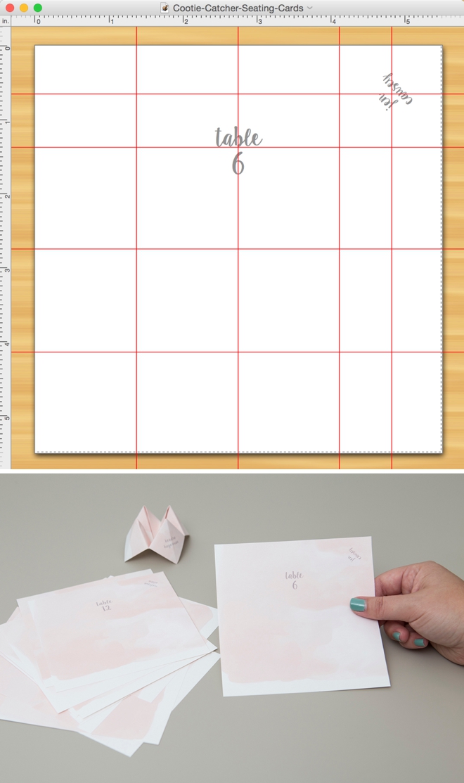 These DIY cootie catcher seating cards are the best thing ever!