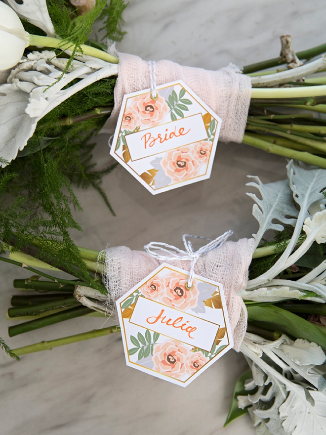 These free printable bouquet tags help you know whose it whose!