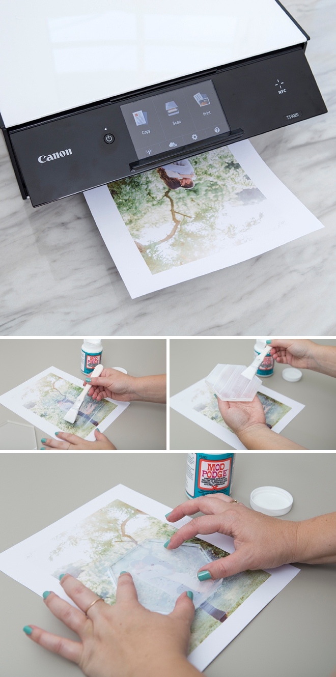 This DIY photo cake topper doubles as a keepsake!