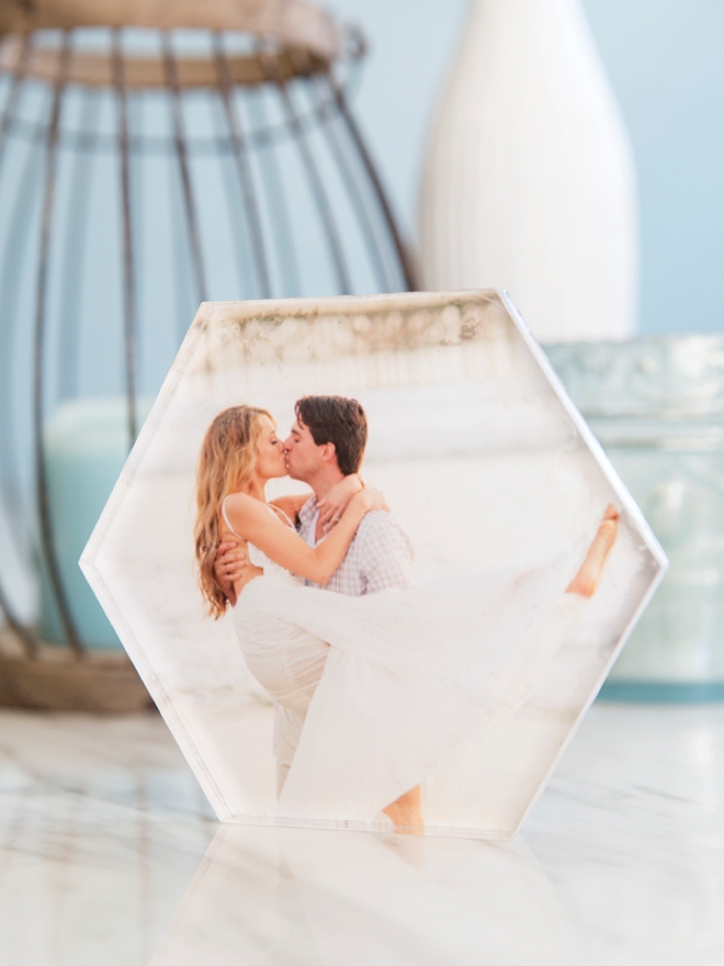 This DIY photo cake topper doubles as a keepsake!