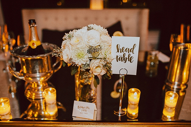 Such a glam head table - we're in LOVE!