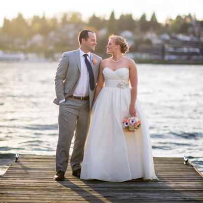 Crushing on this couple's darling nautical wedding day!