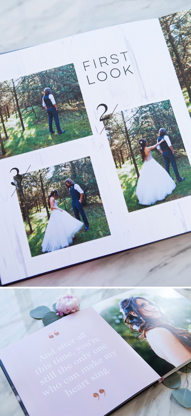 Check out this gorgeous custom, wedding photo book from Shutterfly!