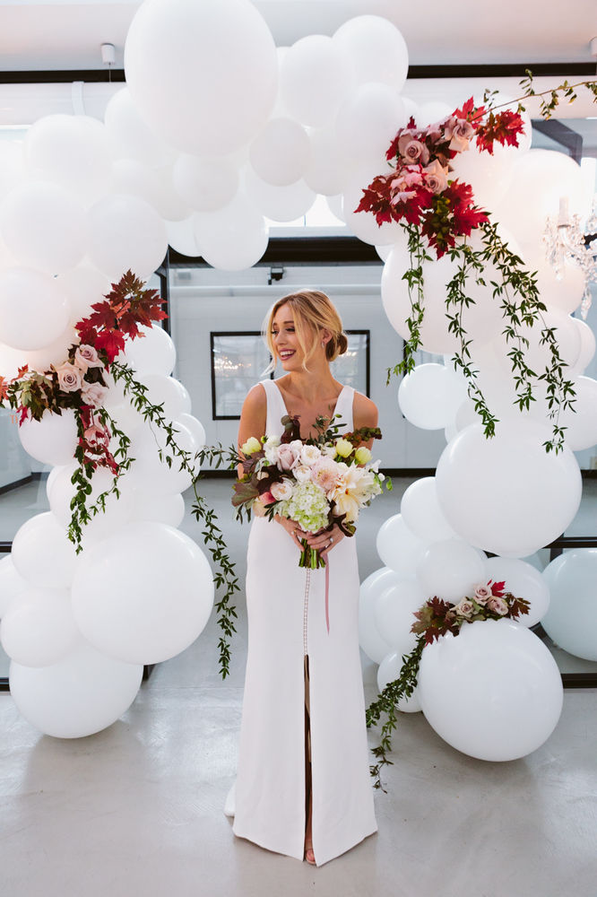 balloon and flower arch