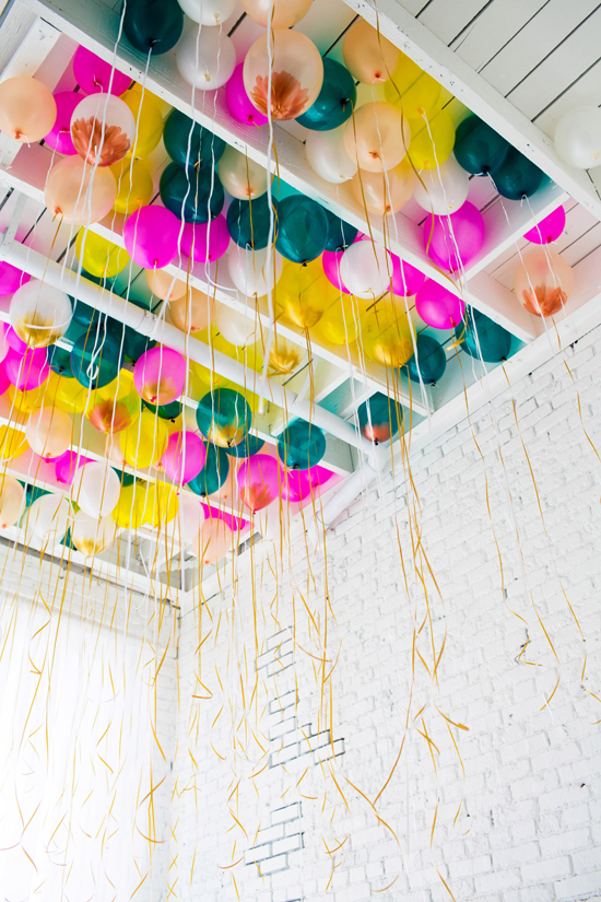 Ceiling balloon feature and a DIY balloon project.