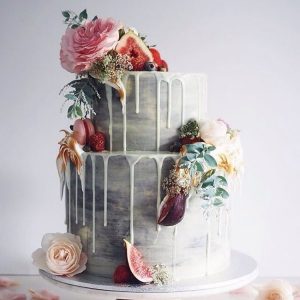 This floral wedding cake is almost too good to eat!