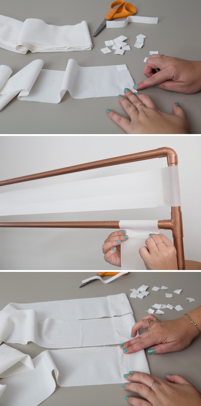 Check out this awesome DIY copper pipe escort card display!