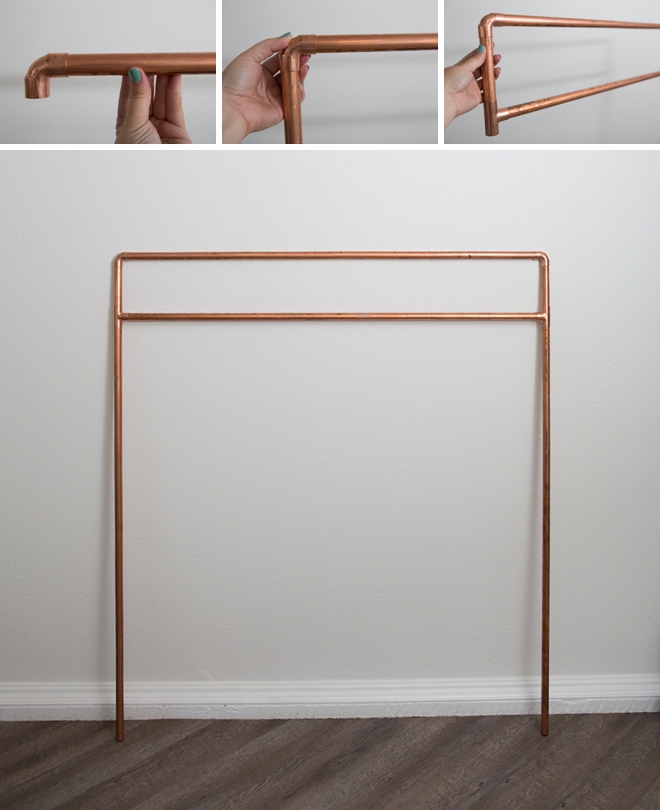 This DIY copper pipe wardrobe stand is AMAZING