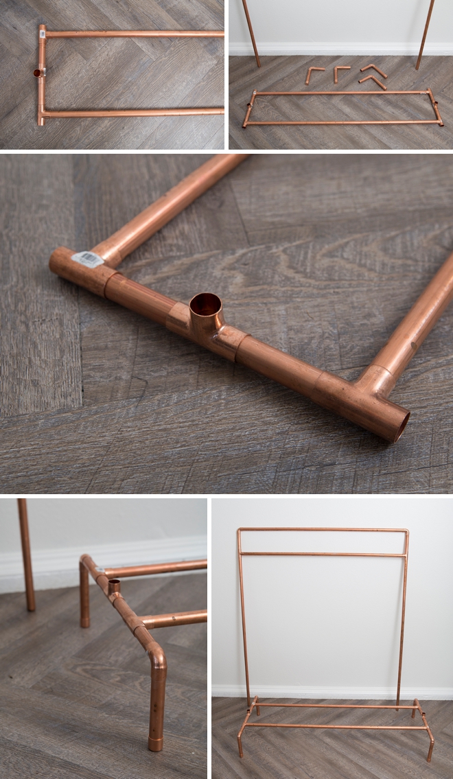 This DIY copper pipe wardrobe stand is AMAZING