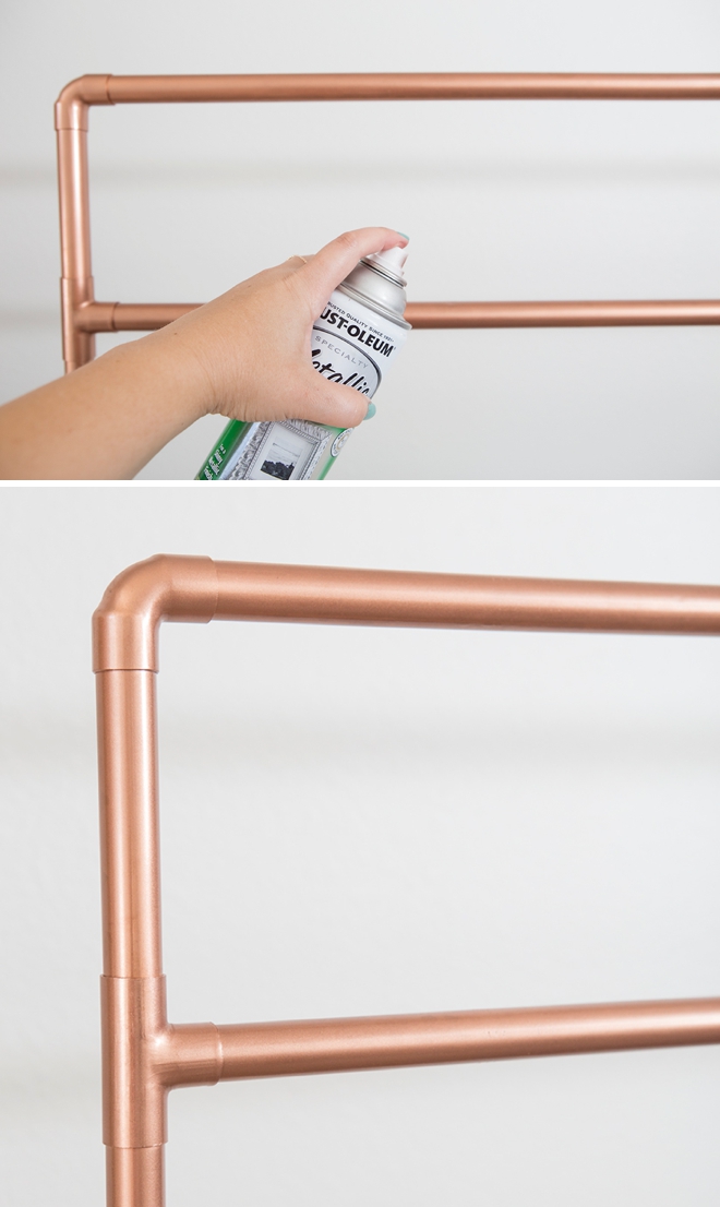 This DIY copper pipe wardrobe stand is AMAZING